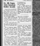 Allie Presley Gregory Obituary
