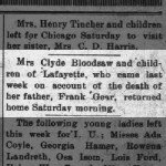 Anna Gear Bloodsaw Visit - Father's Death