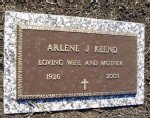 Arlene (Waldron) Keend headstone