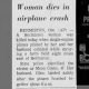 Article re: Mona Lou Burkey Coons Plane Crash