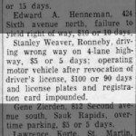 Article re: Stanley James Weaver Driving Wrong Way