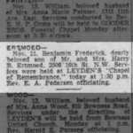 Benjamin Frederick Ertmoed Funeral Notice