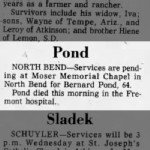 Bernard Pond - Funeral Services