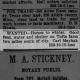 Carl Mayhak - Classified Ad: Argus-Leader (Sioux Falls, South Dakota) - 14 Oct 1922