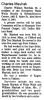 Charles William Mayhak Obituary