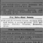 Classified Ad: Stanley James Weaver Home Sale