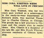 Cora Whitted / Charles Clinton Wedding Announcement