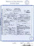 Death Certificate for Frank Parker
