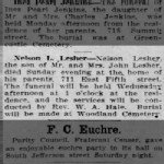 Death Notice: Nelson L Lesher