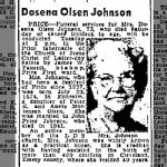 Dosena Olsen Johnson Obituary