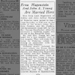 Erna Hagenstein / John Young Wedding Announcement