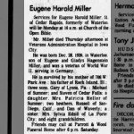 Eugene Harold Miller Jr Obituary