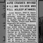 Fred Maihack - Killed When Taxi Hit By Skidding Car