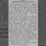 Genevieve Frances Hagenstein