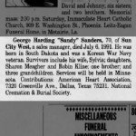 George Harding (Sandy) Sanders Obituary