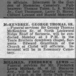 George Thomas McKendree Sr Obituary