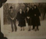 Gill and Carrie in snow