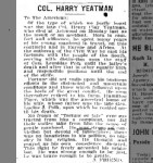 Henry C Yeatman Sr Obituary