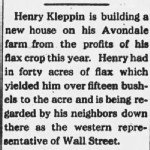 Henry Kleppin Building a New House