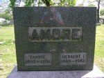 Herbert Irwin Amore & Fannie Kathryn Coder Headstone
