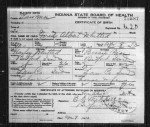 Indiana, Birth Certificates, 1907-1940