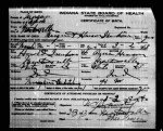 Indiana, Birth Certificates, 1907-1940 Indiana, Birth Certificates, 1907-1940
