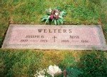 Joseph and Rose Welters headstone at St John's cemetery