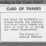 Liduina Sargenti Pedrazzi Family Card of Thanks