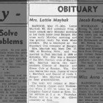 Lottie Smith Cole Mayhak Obituary