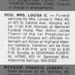 Louisa Carmelita Wagner Reid Funeral Services