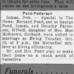 Marriage of Pond / Patterson