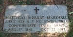 Marshall, Matthias Murray Lieut 1841-1912 miliary stone