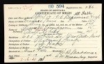 Montana, Birth Records, 1897-1919
