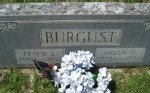 Nellie E Whitted Burgust and frank L Burgust Headstone