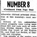 Noble Ray Groff - Fined for Racing