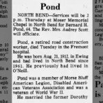 Obituary for Bernard H. Pond (Aged 64)