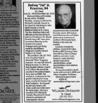 Obituary for Delroy A. Kraemer (Aged 94)