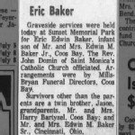 Obituary for Eric Edwin Baker