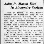 Obituary for John P. Mason