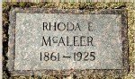 Rhoda E McAleer Tombstone
