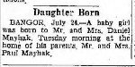 Sandra Marie Mayhak Birth Announcement