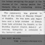 Stanley Erwin Cooper - Death Notice