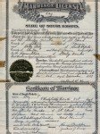 Stanley Walter Gruska and Betty Jane Tietz Wruck Wedding Certificate