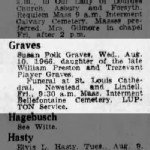 Susan Polk Grave Obituary