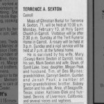 Terrence A Sexton Obituary