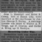 Walter Tiegs / Cordie King Marriage License