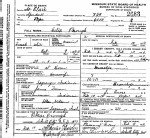 Web: Missouri, Death Certificates, 1910-1962