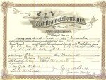 Will & Bessie Richards marriage certificate