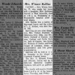 Winnie Pearl Cooper Rollins Obituary