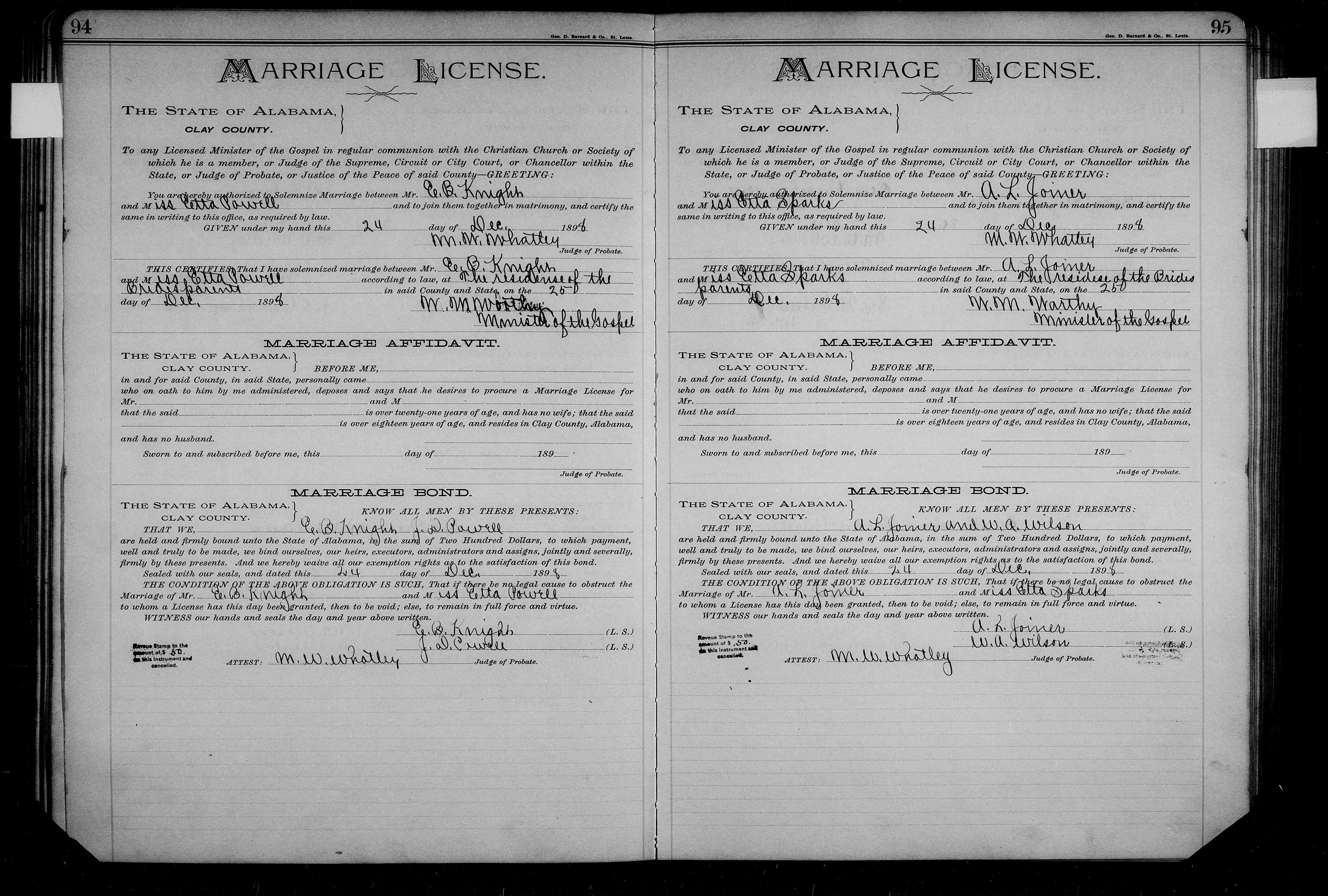 Alabama, County Marriage Records, 1805-1967